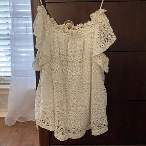 TopShop Lace Shirt (off-the-shoulder)